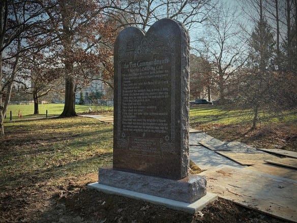 Historic Ten Commandments Monument back at Kentucky capitol